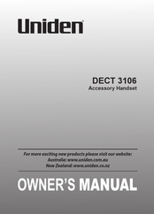 Uniden DECT 3106 Owner's Manual