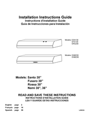 ELICA Santo Installation Instruction Manual