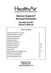HealthyAir Source Capture HA-SSC-G4-AE-B Owner's Manual