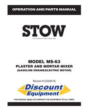 MULTIQUIP Stow MS-63 Operation And Parts Manual