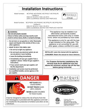 R-Co Kingsman Marquis MCVP42LPH Installation Instructions Manual