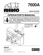 RHINO 7600A Operator's Manual