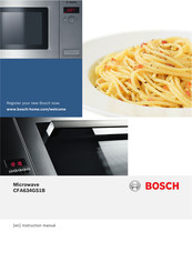 Bosch CFA634GS1B Instruction Manual
