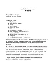 Component Playgrounds MT10-10 Instruction Manual