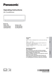 Panasonic CS-RU24YKA Operating Instructions Manual