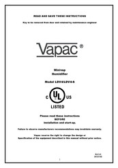 Vapac Minivap LDV4-S Manual