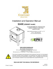 Century Heating CB00007 Installation And Operation Manual