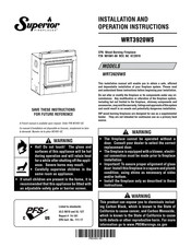 Superior Fireplaces WRT3920WS Installation & Operation Instructions