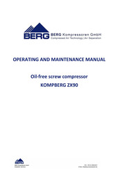 BERG KOMPBERG ZX90 Operating And Maintenance Manual