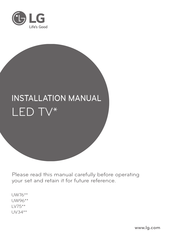 LG 65UW961H Installation Manual
