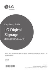LG 55LV75A-7B Easy Setup Manual