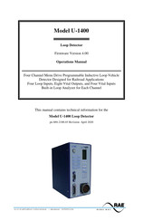 Reno A&E U-1400 Operation Manual