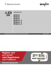EWM MT401G X Series Operating Instructions Manual