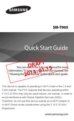 Samsung SM-T905 Quick Start Manual
