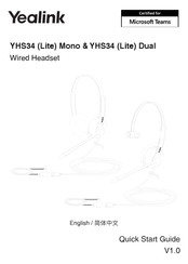 Yealink YHS34 Lite Duo Quick Start Manual