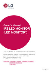 LG 20MP48A-P Owner's Manual