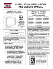 Empire VFD32FB2AF-4 Installation Instructions And Owner's Manual