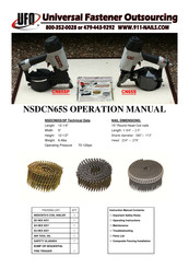 UFO NSDCN65S Operation Manual