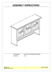 Unfinished Furniture of Wilmington HUTCH W/3 DOORS 54X12X36 Manual