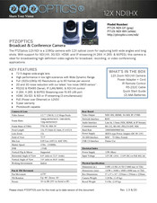 PTZ Optics PT12X-NDI-WH Quick Start Manual