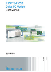 Rohde & Schwarz TS-PIO3B User Manual