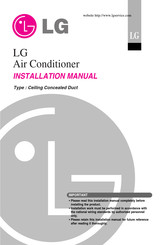 LG B42AWYU362 Installation Manual