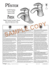 Pfister Parisa LG42-ANCC Manual
