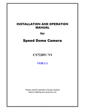 WISE STAR USA CS7230VW Installation And Operation Manual