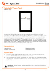 Atlona Velocity AT-VSP-550-BL Installation Manual