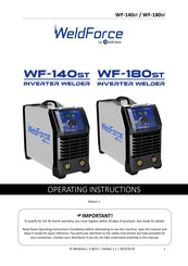 Weldclass WeldForce WF-180ST Operating Instructions Manual