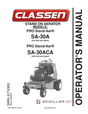 Schiller Grounds Care Classen PRO Stand-Aer SA-30ACA Operator's Manual