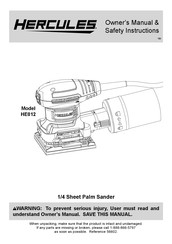 Hercules HE012 Owner's Manual & Safety Instructions