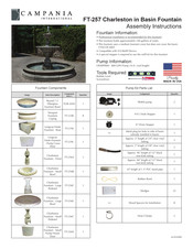 Campania International Charleston in Basin FT-257 Assembly Instructions