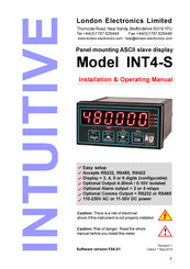 London Electronics INTUITIVE INT4-S Installation & Operating Manual