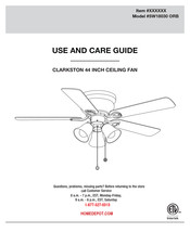 HAMPTON BAY SW18030 ORB Use And Care Manual