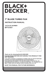 Black & Decker BFTU107 Instruction Manual