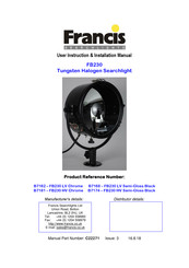 Francis Searchlights B7168 User Instruction & Installation Manual