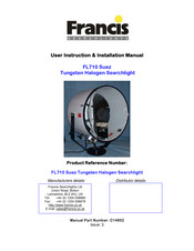 Francis Searchlights FL710 User Instruction & Installation Manual