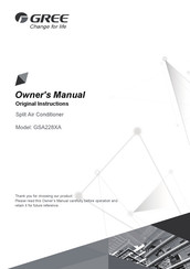 Gree GSA228XA Owner's Manual