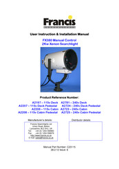 Francis Searchlights FX380 User Instruction & Installation Manual