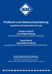 IKAR DB-A2 Log Book And Instructions For Use