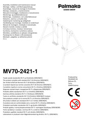 Lemeks Palmako MV70-2421-1 Assembly, Installation And Maintenance Manual