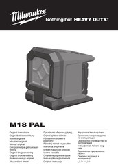 Milwaukee M18 PAL Original Instructions Manual