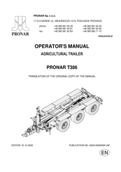 PRONAR T386 Operator's Manual