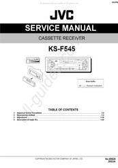 JVC KS-F54 Service Manual