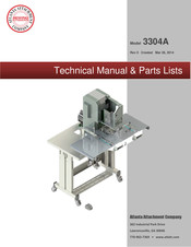 Atlanta Attachment Company 3304A Technical Manual & Parts Lists