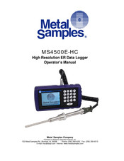 Metal Samples MS4500E-HC Operator's Manual