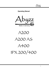 venotec Abyzz A400 Operating Manual