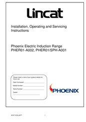 Lincat Phoenix PHER01-A002 Installation & Operating Instructions Manual