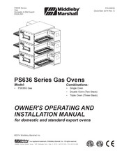 Middleby Marshall PS636G Owner's Operating And Installation Manual